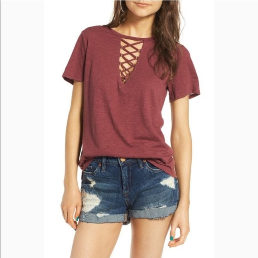 Socialite Tie Up Criss Cross Shirt